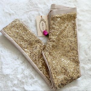 Joyfolie Gold Sequin Leggings
